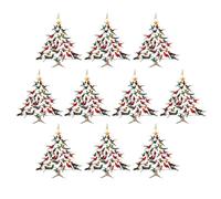 Décoration de Noël colibri - Lot de 10 décorations en acrylique | Pendentifs à suspendre multicolores de 9,5 cm pour arbre, maison et décoration de table - Accents festifs vibrants pour homme et femme