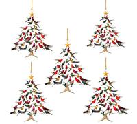 Décoration de Noël Colibri, Nouvelle Collection 2025, décorations colorées en Acrylique 2D, décoration d'arbre de Noël à empiler, for Les Amoureux des colibris