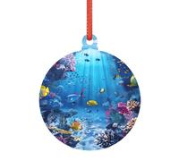 Décoration de Noël colorée sur le thème de l'océan, souvenir en acrylique pour les jeunes mariés, cadeaux de mariage