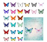 Décoration de Noël compte à rebours, objets de collection en acrylique 2D | Papillon de l'Avent 2025 de 24 jours | Collection de loisirs créatifs pour débutants pour hommes, garçons, filles, yoga