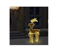 Vidaxl Décoration De Noël De Renne Avec Maille 306 Led 60x24x89 Cm
