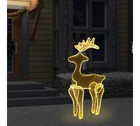 Décoration de Noël de Renne avec Maille 306 LED 60x24x89 cm Jardin vidaXL