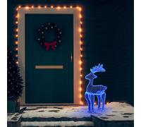 Décoration de Noël de Renne avec Maille 306 LED 60x24x89 cm Jardin vidaXL