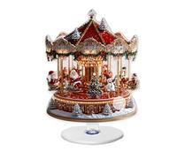 Décoration de Noël - Décoration de Maison de Vacances, carrousel à Grande Roue | Affichage Festif, décoration de Table légère pour Maison, étagère, cheminée, Meuble TV, Salon, étude