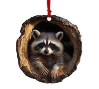 Décoration de Noël, décoration de Noël pour la maison, décorations de Noël en forme d'animal, 2D mignon pendentif de Noël en acrylique, ornements d'animaux sauvages pour la maison sac à dos fêtes