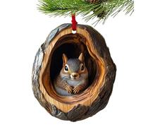 Décoration de Noël, décoration de Noël pour la maison, décorations de Noël en forme d'animal, 2D mignon pendentif de Noël en acrylique, ornements d'animaux sauvages pour la maison sac à dos fêtes