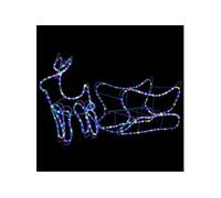 vidaXL Décoration de Noël d'extérieur Renne et traîneau 252 LED G