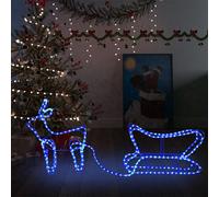 Décoration de Noël d'Extérieur Renne et Traîneau 576 LED Lumineux vidaXL