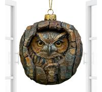 Décoration de Noël d'intérieur | Petits pendentifs en forme de chouette 2D - Pendentifs décoratifs plats pour sapin de Noël, salon, chambre à coucher, fenêtre, porte, étagère, cheminée, bureau