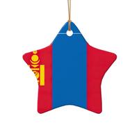 Décoration de Noël drapeau mongol - Décoration de sapin de Noël, cadeau festif, cadeau pour les amis