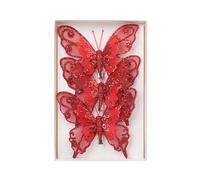 Décoration de Noël élégante en forme de papillon avec clip pour arbre et couronne - Figurines étincelantes