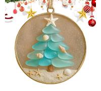 Décoration de Noël en acrylique avec design côtier - Pendentif pour fête de fête - Décoration de salon