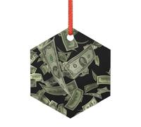 Décoration de Noël en acrylique avec signe dollar - Souvenir - Cadeau de mariage pour les jeunes mariés