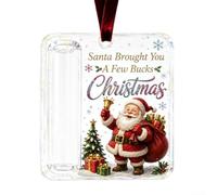 Décoration de Noël en acrylique avec velours | Ruban, boule de rangement créative pour billets roulés, décoration surprise festive pour couronne d'arbre de cheminée,