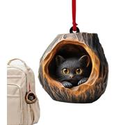 Décoration de Noël en Acrylique - Ornement Animal en Acrylique 2D - Pendable Portable pour Voiture Maison Sacs Cadeaux Téléphones et Collègues