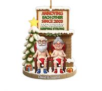 Décoration de Noël en acrylique personnalisée pour couple avec inscription « I Want To Grow Old With You » (style 2)