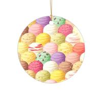 Décoration de Noël en acrylique pour jeunes mariés et couples Motif crème glacée