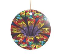 Décoration de Noël en acrylique pour jeunes mariés et couples Motif fleurs