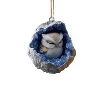 Décoration de Noël en acrylique transparent en forme d'animal - Motif hibou - Décoration sûre pour enfants et animaux domestiques - Utilisation ronde