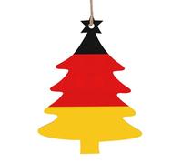 Décoration de Noël en bois avec drapeau allemand - Décoration de sapin de Noël, anges, cloches