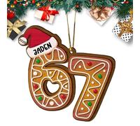 Décoration de Noël en bois - Texture naturelle sculptée et détails artisanaux fins, pendentif festif, pendentif de Noël étrange avec corde | Ornements à suspendre pour anniversaires, célébrations