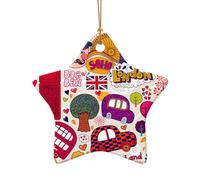 Décoration de Noël en céramique à suspendre dans un journal scolaire en anglais