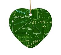 Décoration de Noël en céramique à suspendre en forme de question mathématique