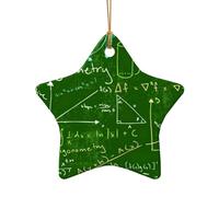 Décoration de Noël en céramique à suspendre en forme de question mathématique