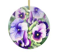 Décoration de Noël en céramique à suspendre Motif pensée Perfection 7,4 cm