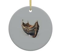 Décoration de Noël en céramique à suspendre Motif vieux bateaux vikings