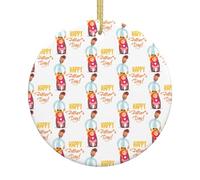 Décoration de Noël en céramique à suspendre pour la fête des pères par sa fille, 7,4 cm