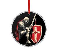 Décoration De Noël en Céramique Chevalier Templier Souvenirs De Noë La Maison Souvenir pour Maman Amoureux 7.3Cm