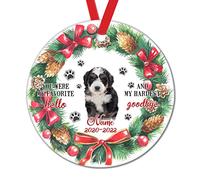 Décoration De Noël en Céramique Couronne Au Paradis Fournitures Tu As Été Mon Adieu Le Plus Difficile Rond Décoration Noel Créatif Céramique Ornement pour Balcon Vacances Salon