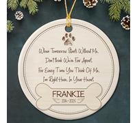 Décoration De Noël en Céramique Demain Commence sans Moi. Ne Crois Pas Que Nous Soyons Si Loin l'un De l'autre. Personnalisé Decoration Noel Sapin Créatif Pendentifs pour Fête Vacances