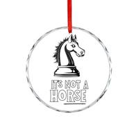 Décoration De Noël en Céramique Échecs, Ce n'est Pas Un Cheval Souvenirs De Noë Souvenir Merry Christmas pour Papa Pendaison De Crémaillère 7.3Cm