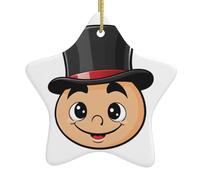 Décoration de Noël en céramique en forme d'étoile avec avatar de magicien HJFCZH pour décoration de vacances dans les centres commerciaux, supermarchés et maisons