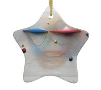 Décoration de Noël en céramique en forme d'étoile HJFCZH Théorie du chaos pour décorations de vacances dans les centres commerciaux, supermarchés et maisons