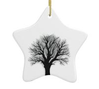 Décoration de Noël en céramique en forme d'étoile WHJSSF horrible arbre ombres au clair de lune pour décorations de vacances dans les centres commerciaux, supermarchés et maisons