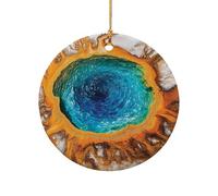 Décoration De Noël en Céramique Le Grand Joyau Prismatique De La Source De Yellowstone Créatif Decoration Noel Sapin Personnalisé Céramique Ornement pour Fête Mur Vacances