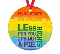 Décoration De Noël en Céramique L'Égalité des Droits pour Les Autres Ne Signifie Pas Une Diminution De Vos Droits. Rond Décoration Sapin De Noël Élégant Ornement Céramique pour Salon