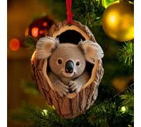 Décoration de Noël en Forme d'Animal - Ornement Acrylique 2D pour Sapin - Motif Forêt - Suspension Animale