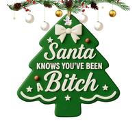 Décoration de Noël - En forme d'arbre 2D en acrylique - Pour les fêtes - Pendentif de sapin de Noël - Pour les balcons, portes, murs, jardins, rebords de fenêtre et