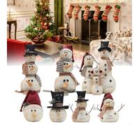 Décoration de Noël en forme de bonhomme de neige adaptée pour une utilisation en intérieur et en extérieur, apporte un élément joyeux et lumineux à la décoration festive (B)