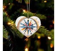 Décoration de Noël en forme de boussole maritime à suspendre pour sapin de Noël, pendentif de Noël personnalisé en acrylique pour cadeaux souvenirs de vacances