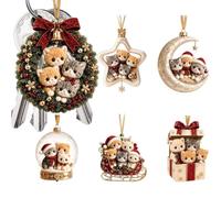 Décoration de Noël en forme de chat en acrylique 2D