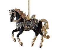 Décoration de Noël en forme de cheval en acrylique 2D - Pendentif attrape-soleil - Cheval de Noël - Pour la maison, les vacances, les femmes, les filles, les tables, les murs et les fenêtres