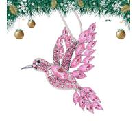 Décoration de Noël en forme de colibri, pendentif en strass étincelant, décoration élégante d'oiseau, cadeau de charme animal brillant, pour femme, maman et grand-mère