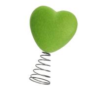 Décoration de Noël en forme de cœur floqué pour la Saint-Patrick et Pâques - Design efficace - Accessoire de sommet d'arbre en PVC