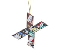 Décoration de Noël en forme de cœur pour les amateurs de livres - Décoration de Noël en acrylique pour les amateurs de littérature et les lecteurs comme idée unique