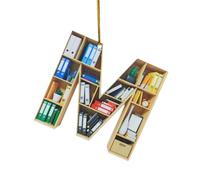 Décoration de Noël en forme de cœur pour les amateurs de livres - Décoration de Noël en acrylique pour les amateurs de littérature et les lecteurs comme idée unique